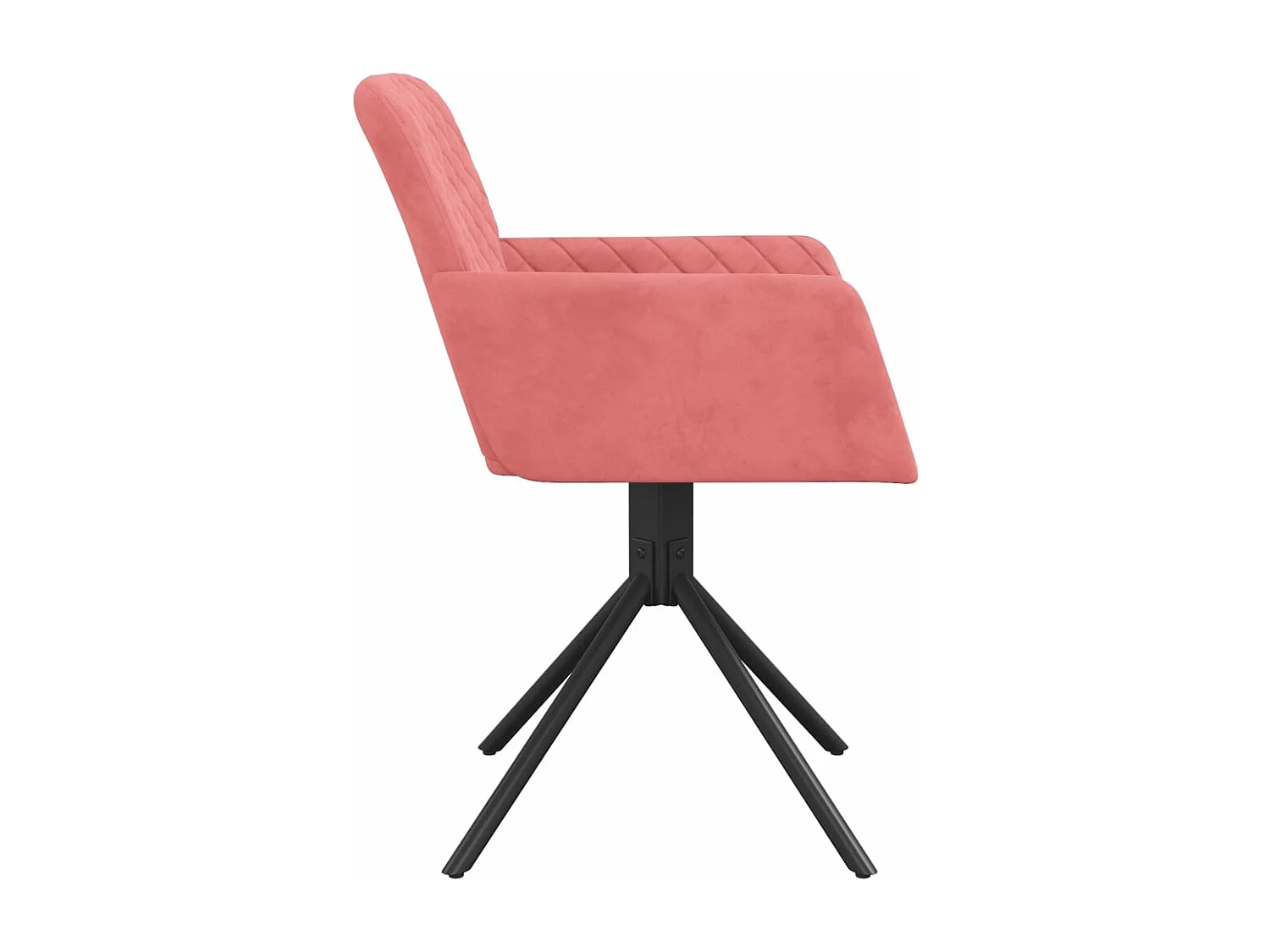 Sillas de comedor giratorias 2 unidades terciopelo rosa