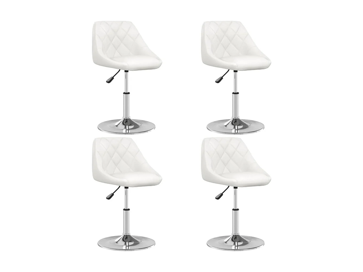 Chaises à manger lot de 4 blanc similicuir