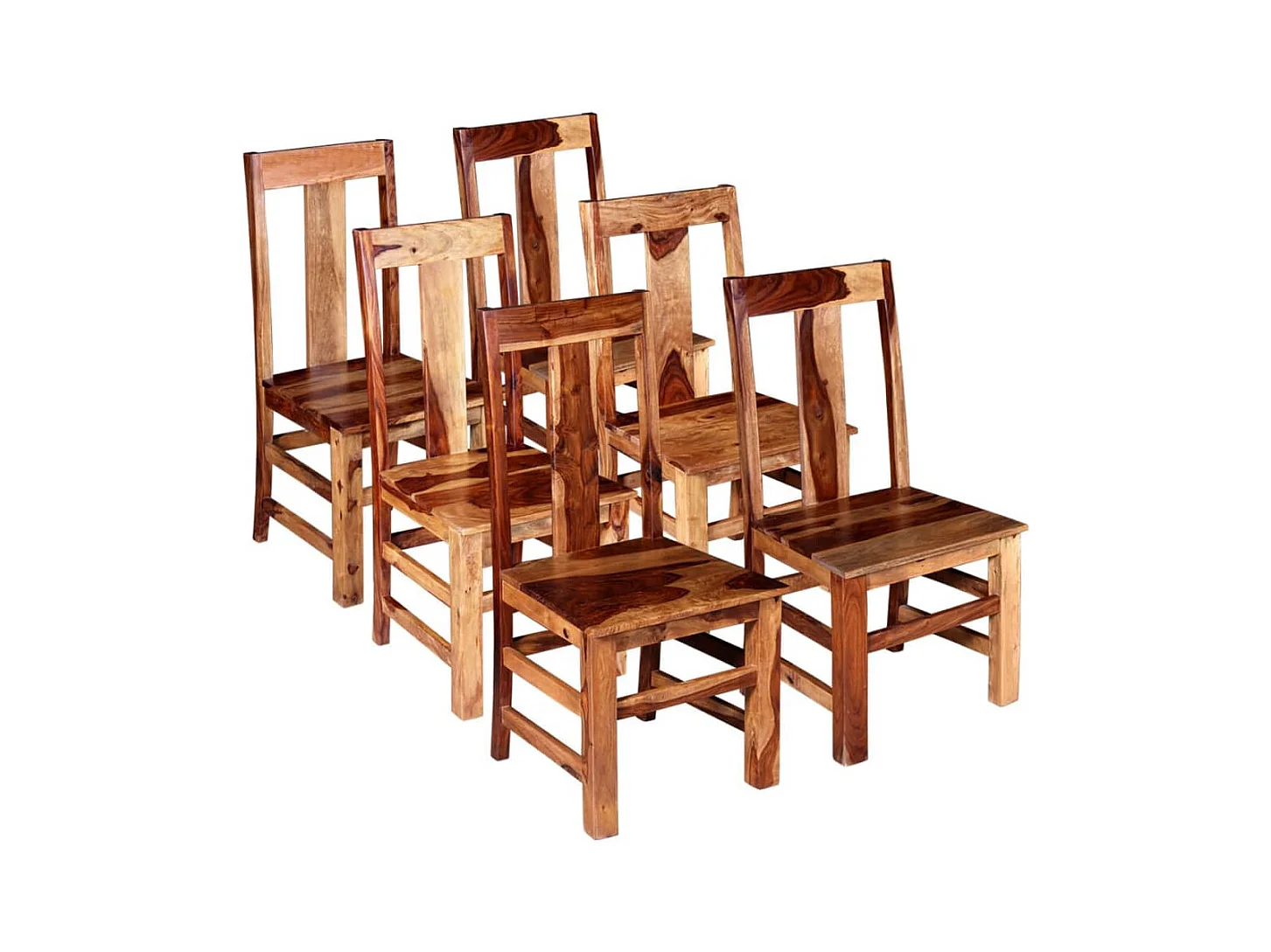Chaise à manger lot de 6 bois massif de Sesham