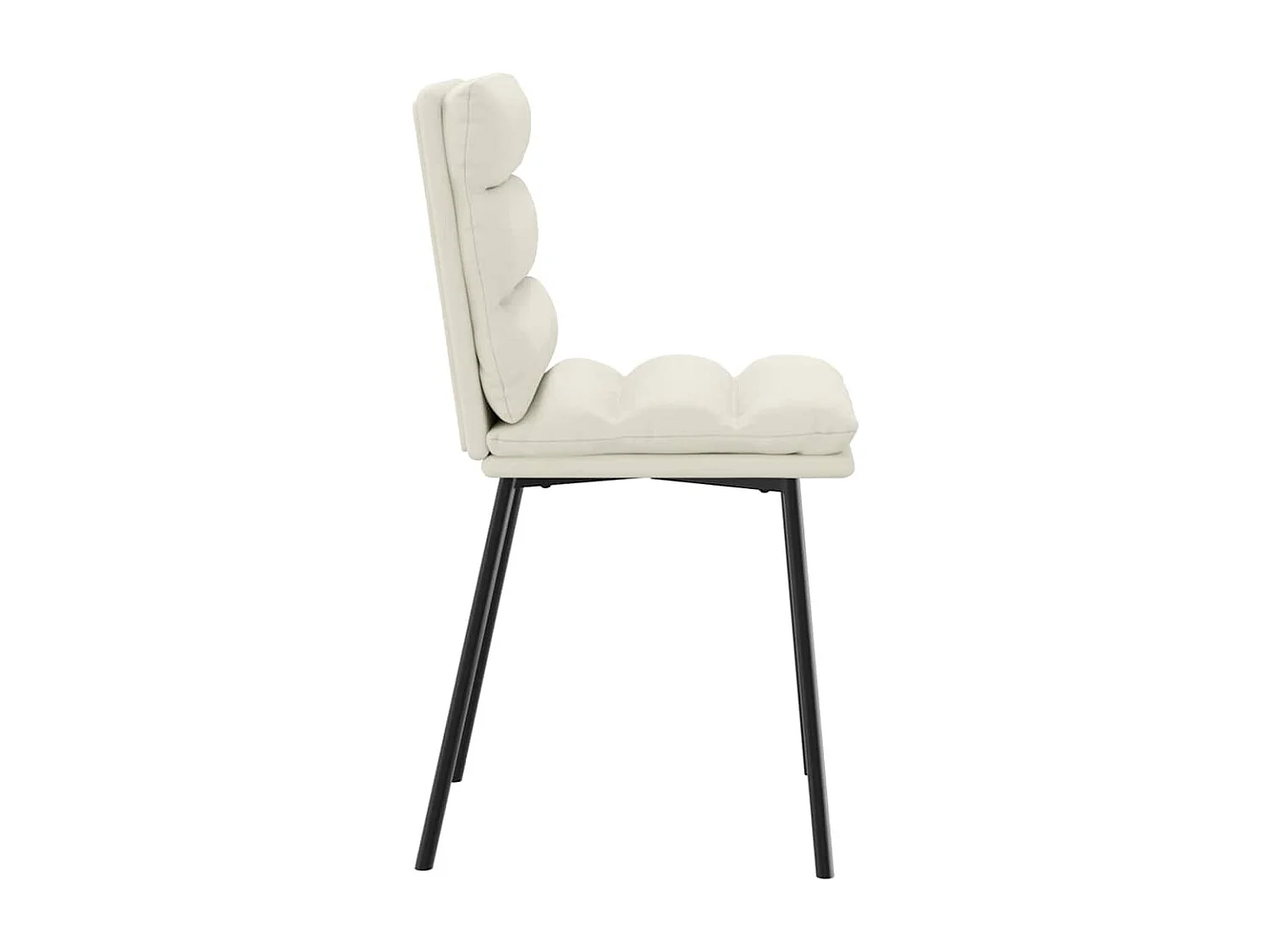 Chaises à manger lot de 4 Crème Velours