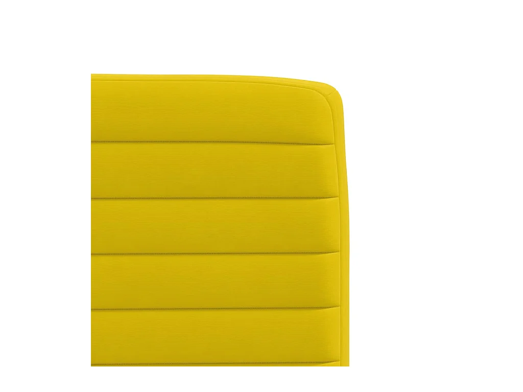 Chaises à manger lot de 4 jaune velours