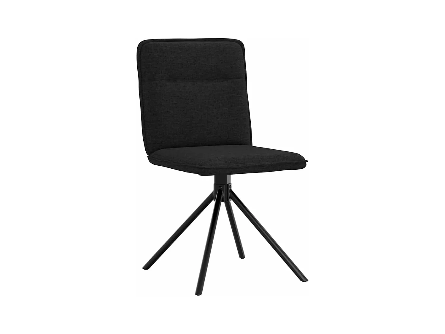 Chaises à manger lot de 2 noir tissu