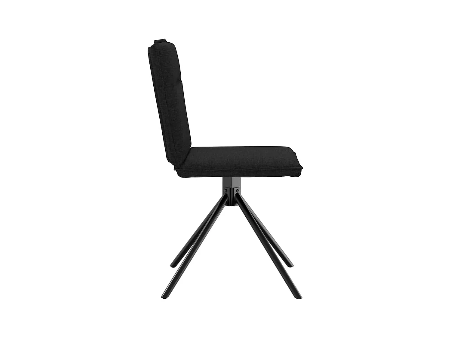 Chaises à manger lot de 2 noir tissu