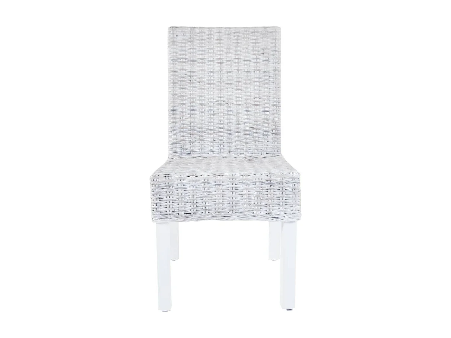 Eetkamerstoelen 6 st kubu rattan en mangohout lichtbruin