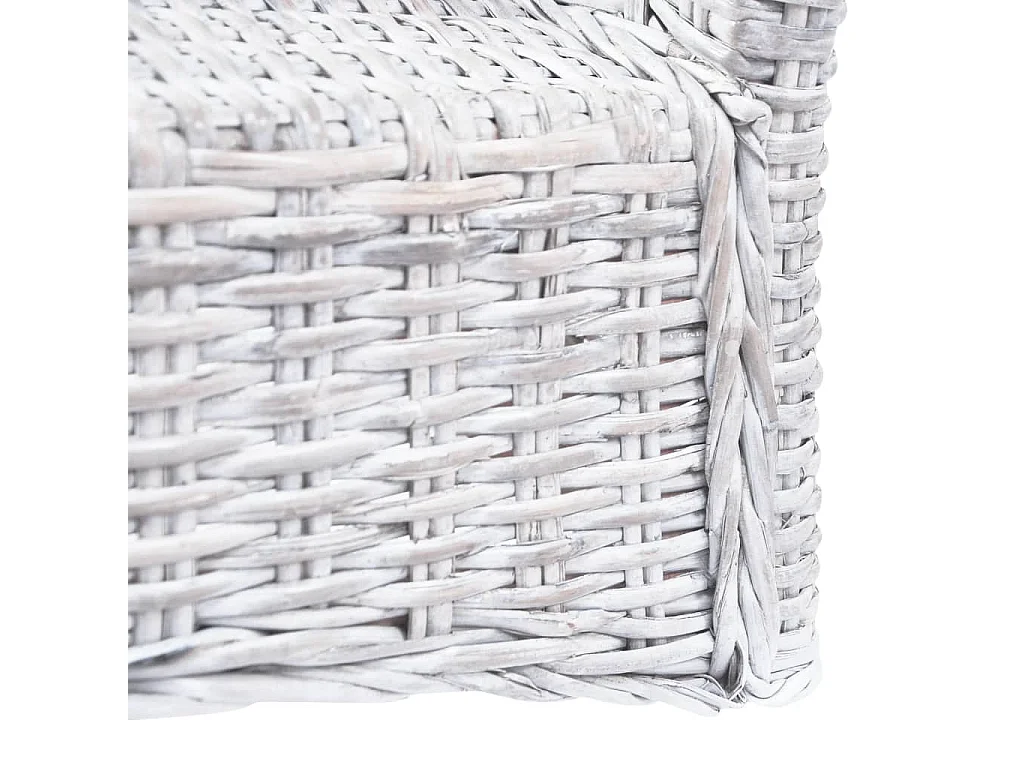 Eetkamerstoelen 6 st kubu rattan en mangohout lichtbruin