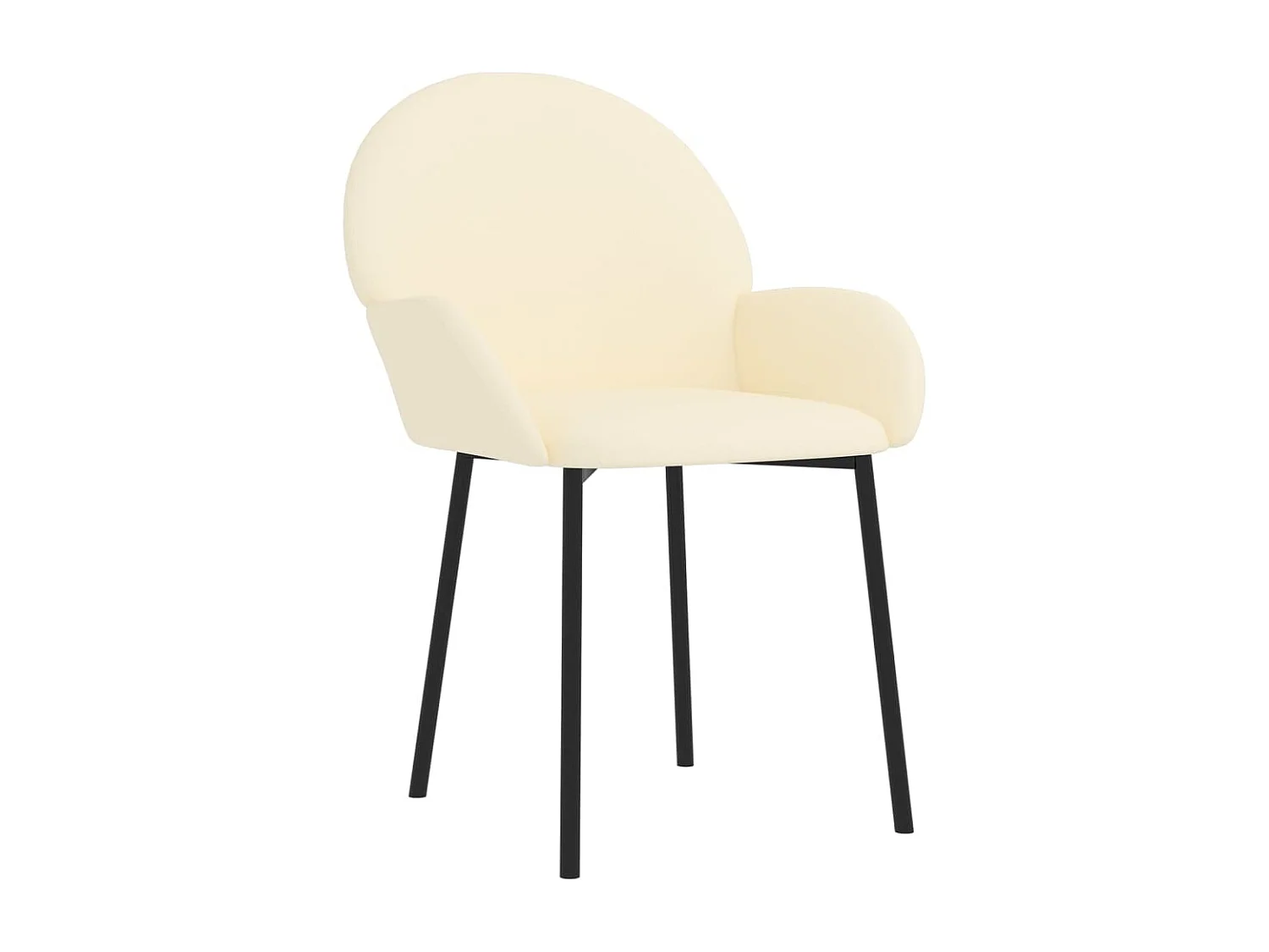 Chaises à manger lot de 2 crème similicuir