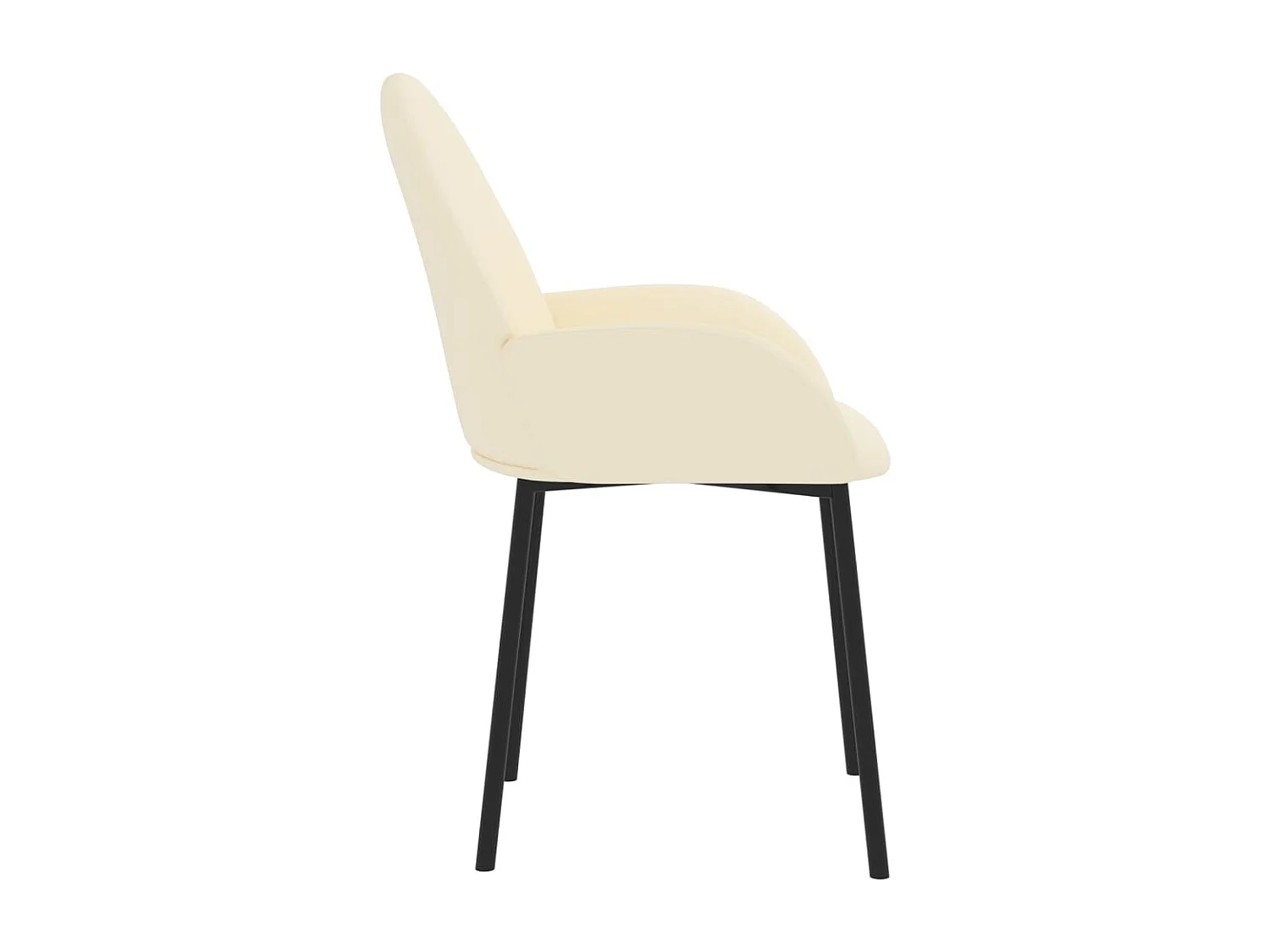 Chaises à manger lot de 2 crème similicuir