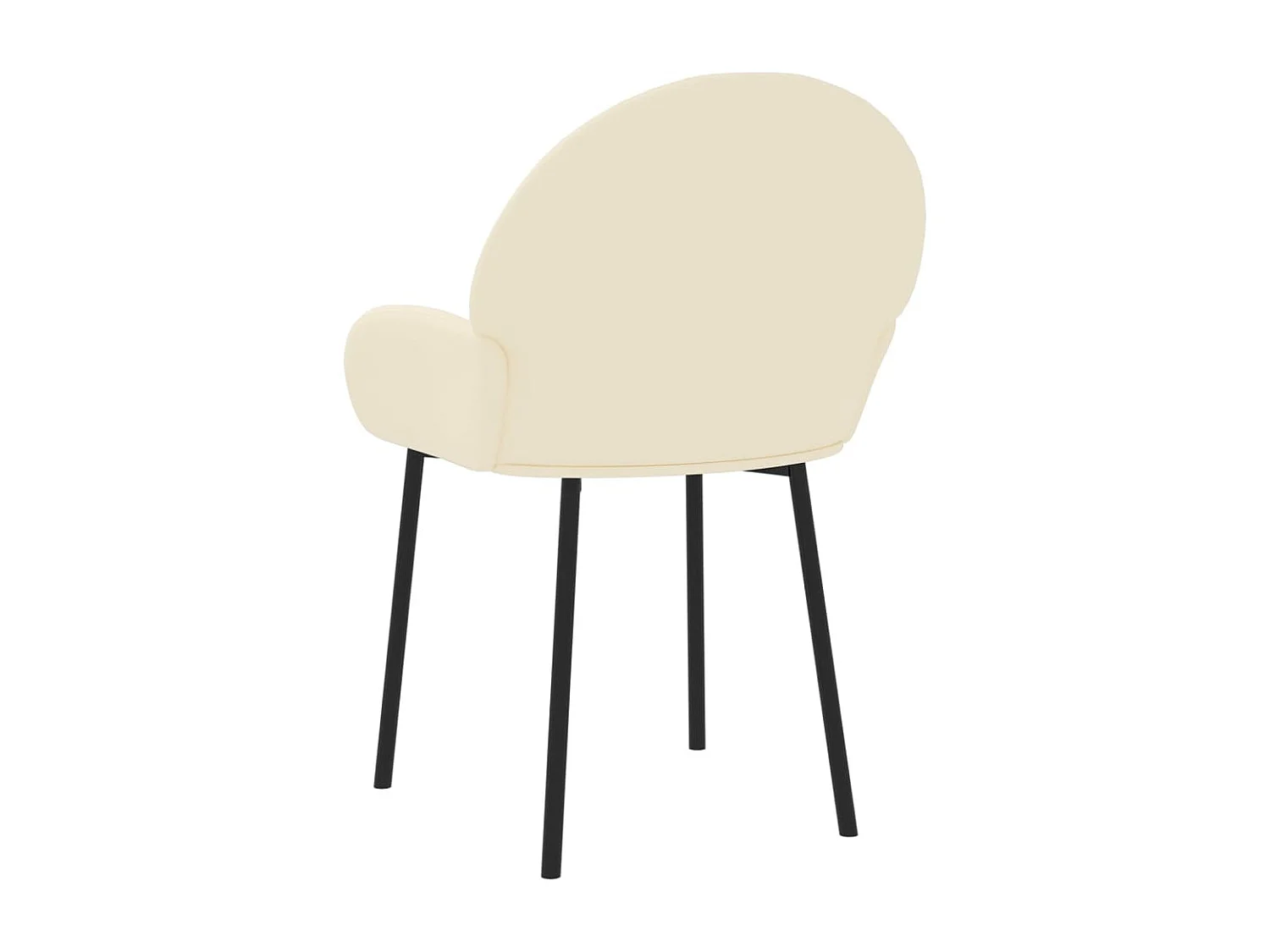 Chaises à manger lot de 2 crème similicuir