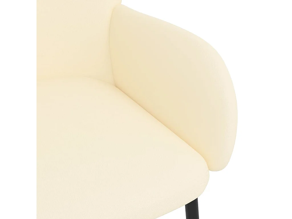 Chaises à manger lot de 2 crème similicuir