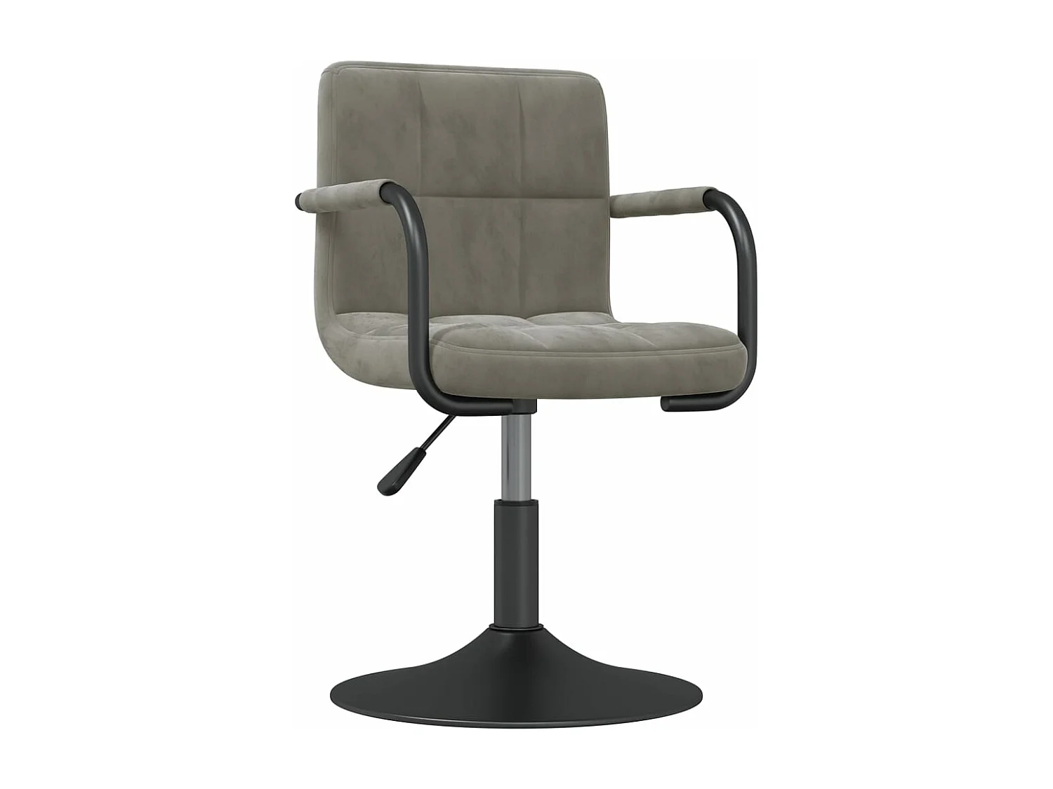 Chaises pivotantes à manger lot de 6 gris clair velours