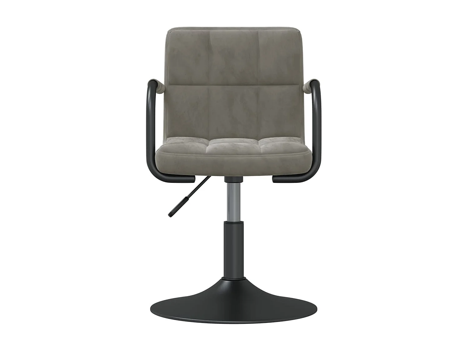 Chaises pivotantes à manger lot de 6 gris clair velours