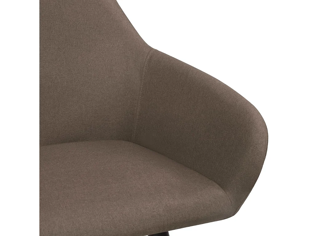 Sillas de comedor giratorias 2 unidades tela marrón