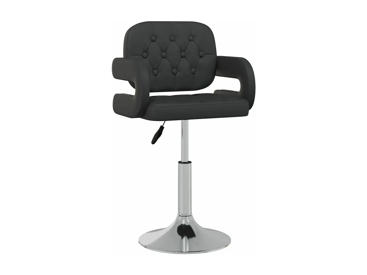 Sillas de comedor giratorias 2 unidades cuero sintético negro