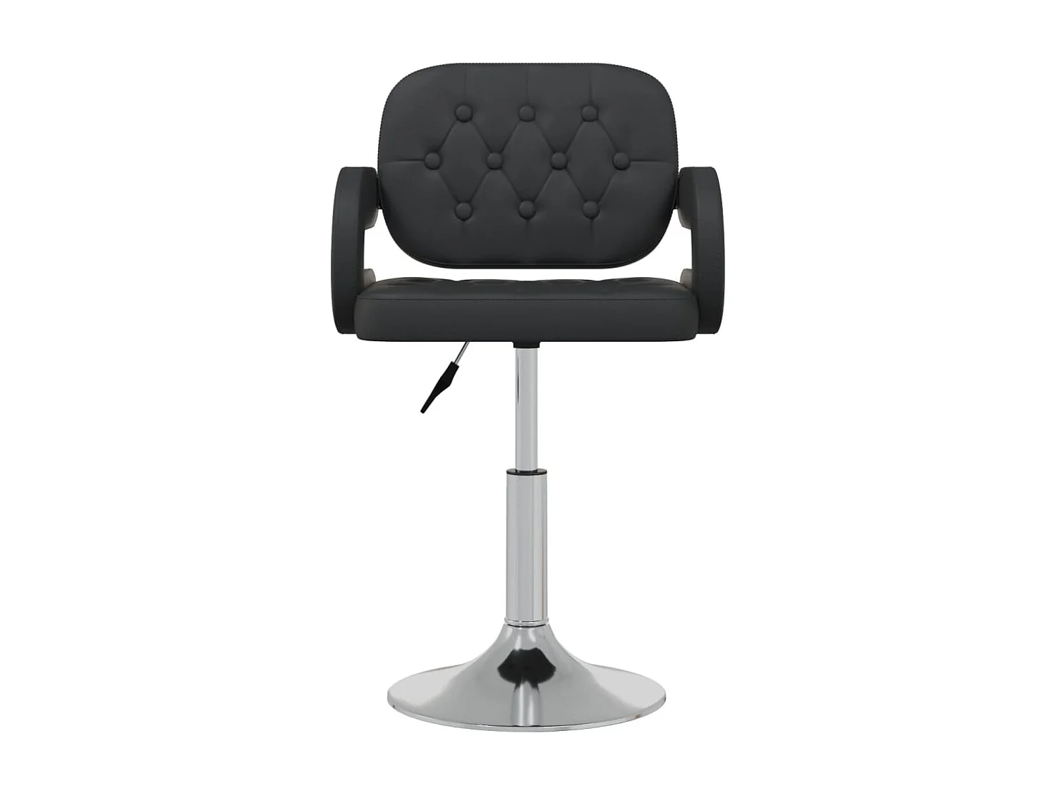 Sillas de comedor giratorias 2 unidades cuero sintético negro