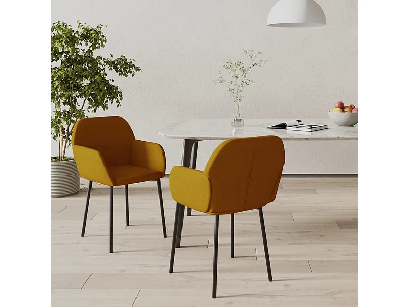 Eetkamerstoelen 2 st fluweel bruin