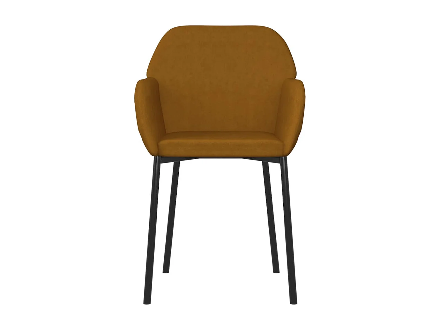 Chaises à manger lot de 2 Marron Velours