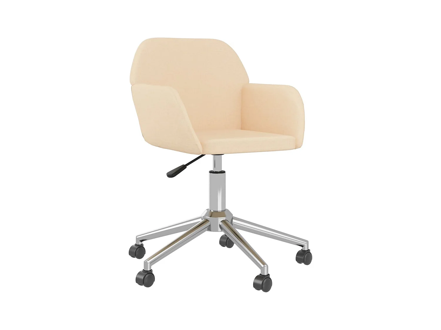 Chaises pivotantes à manger lot de 2 Crème Tissu