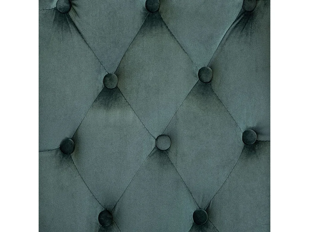 Chaises à manger lot de 2 Vert foncé Velours