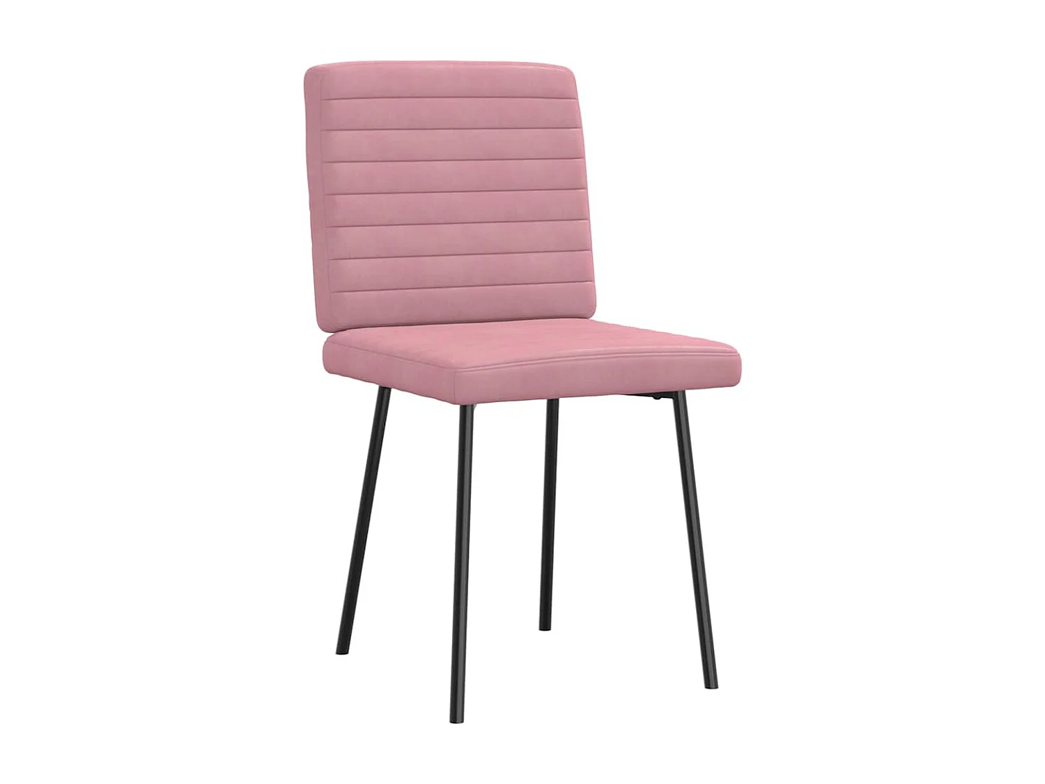 Eetkamerstoelen 4 stukkenfluweel roze