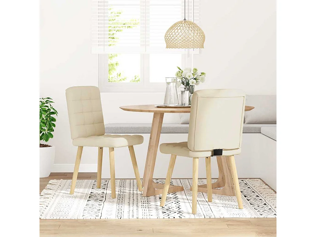 Eetkamerstoelen 2 st linnen