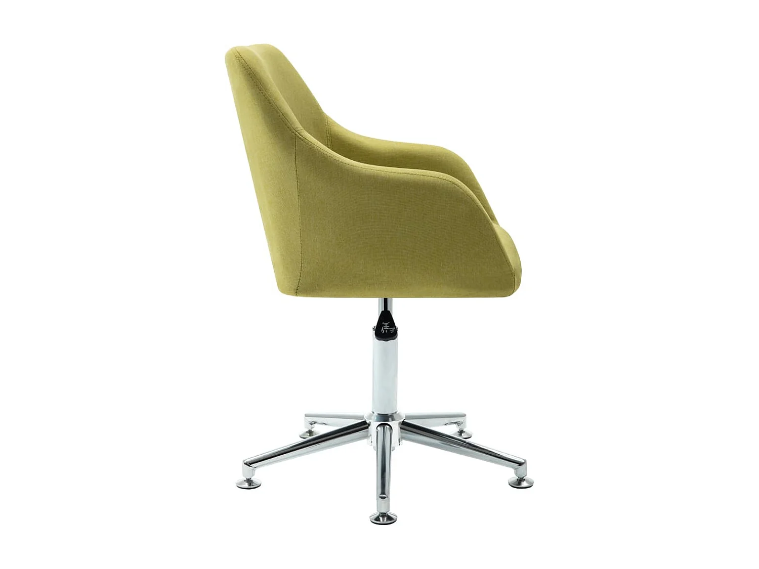 Sillas de comedor giratorias 2 unidades tela verde