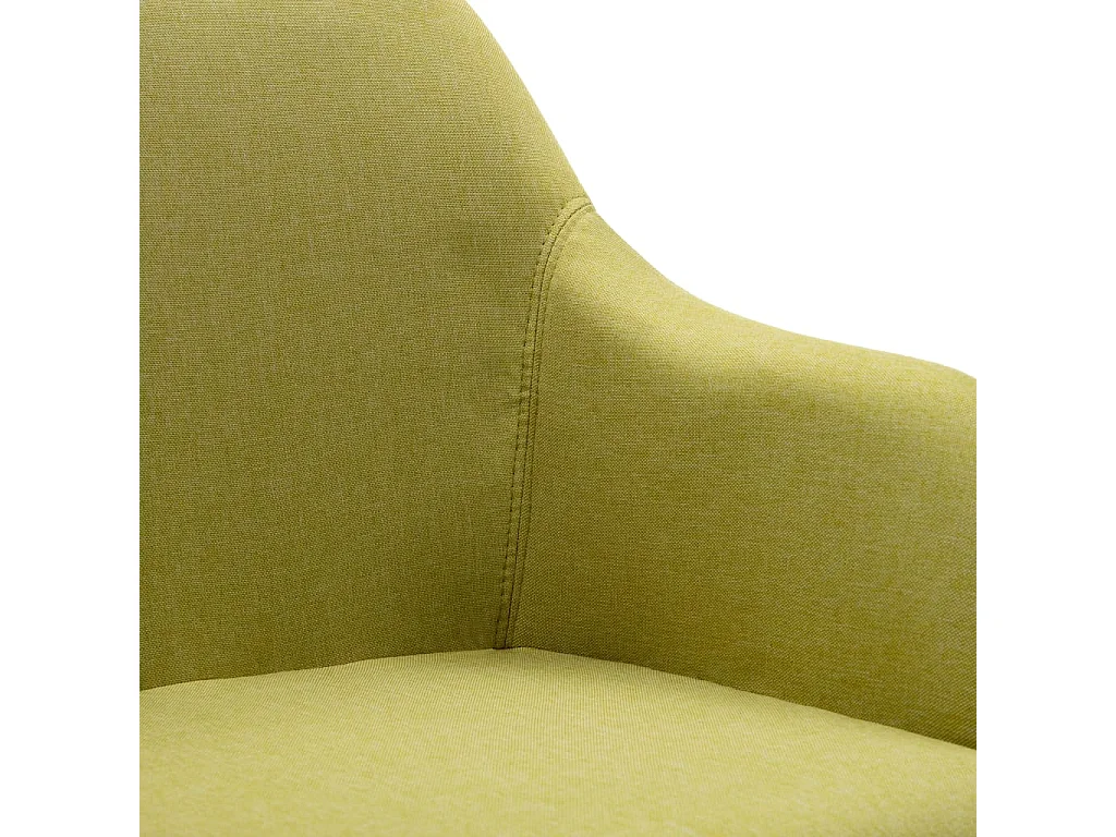 Sillas de comedor giratorias 2 unidades tela verde