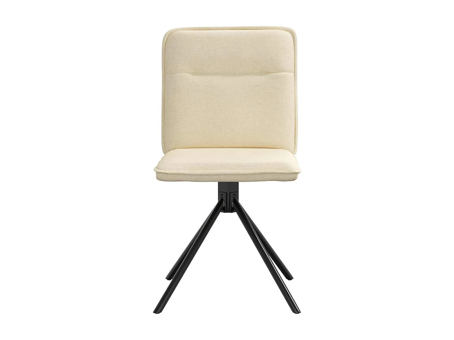 Eetkamerstoelen 2 st stof crèmekleurig