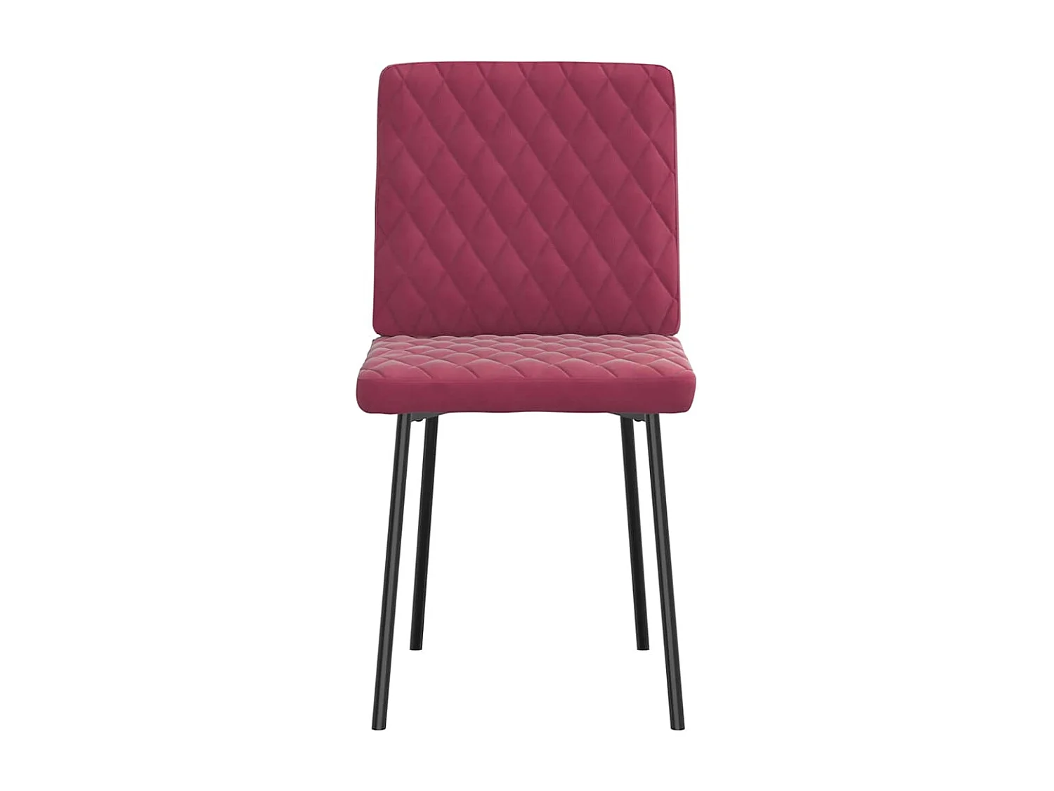 Chaises à manger lot de 4 Rouge bordeaux Velours