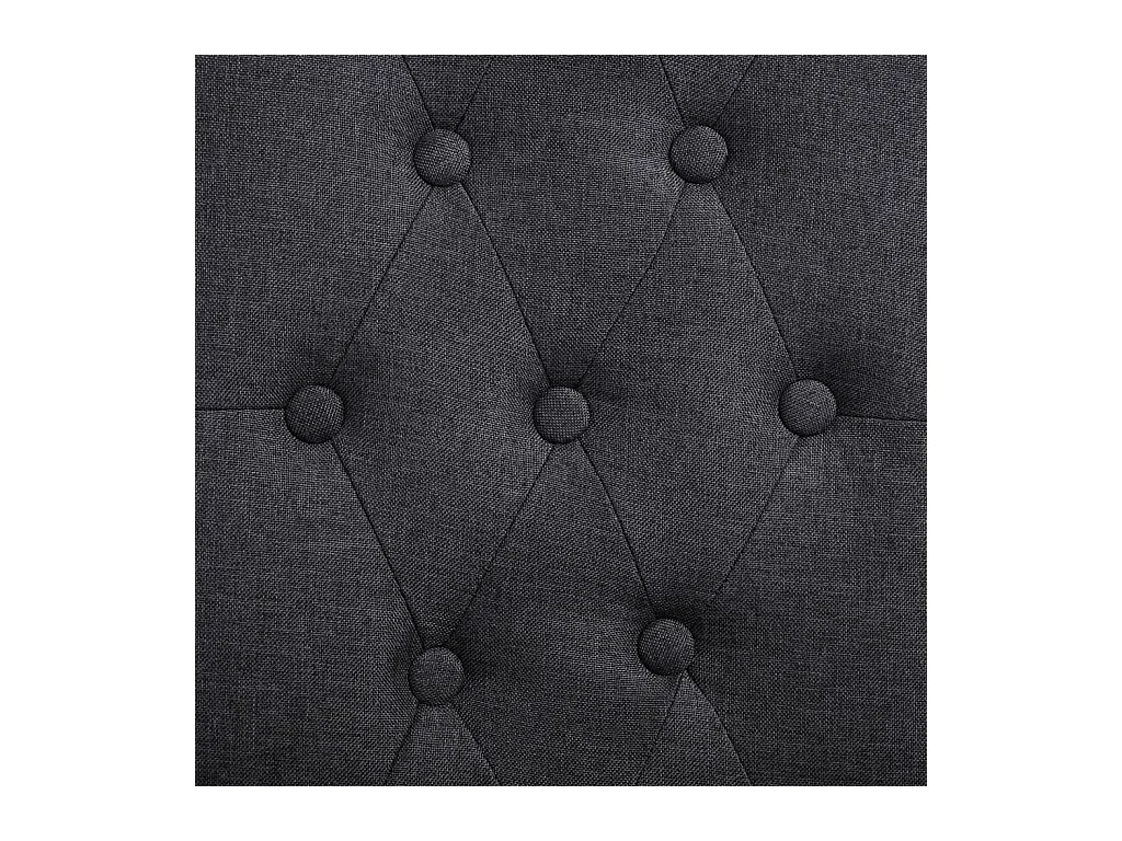 Chaises à manger lot de 2 gris foncé tissu