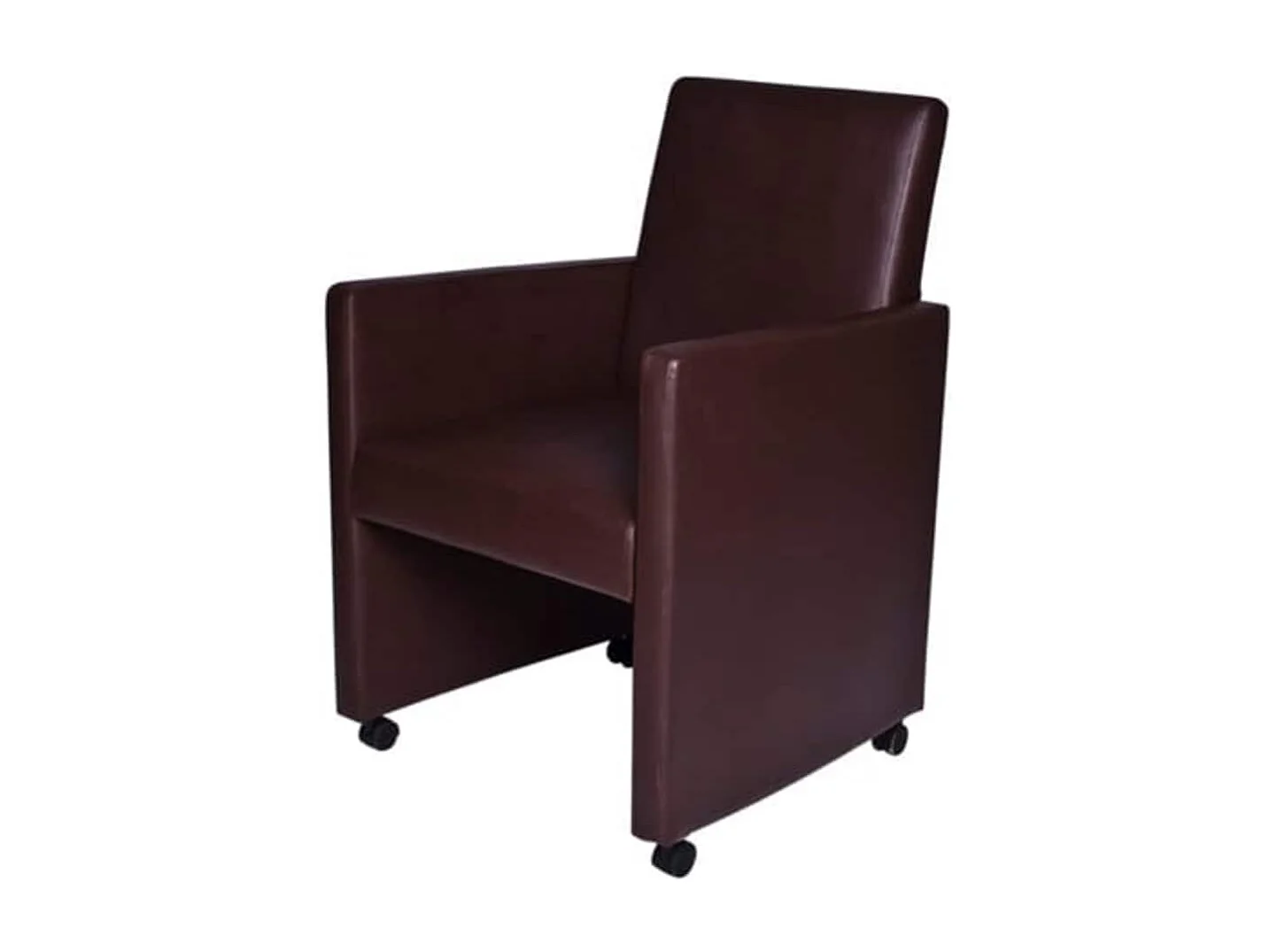 Eetkamerstoelen 2 st kunstleer bruin