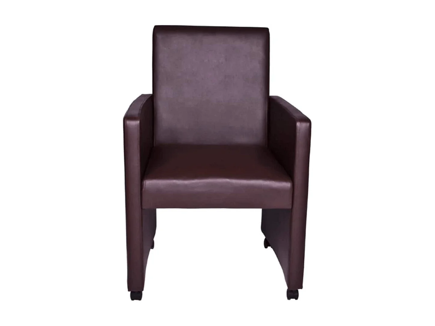 Eetkamerstoelen 2 st kunstleer bruin