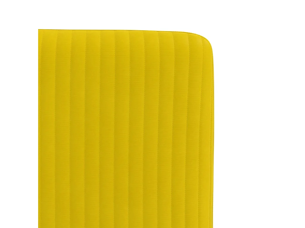 Chaises à manger lot de 4 jaune velours