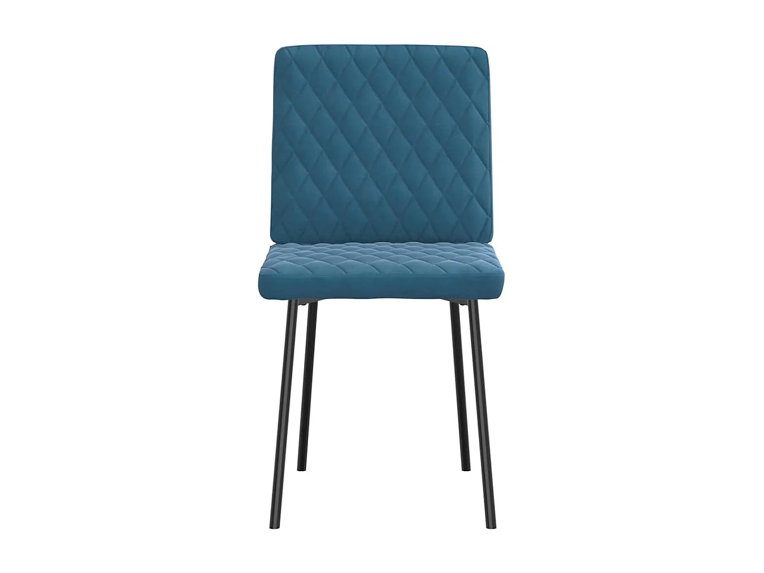 Chaises à manger lot de 2 Bleu Velours