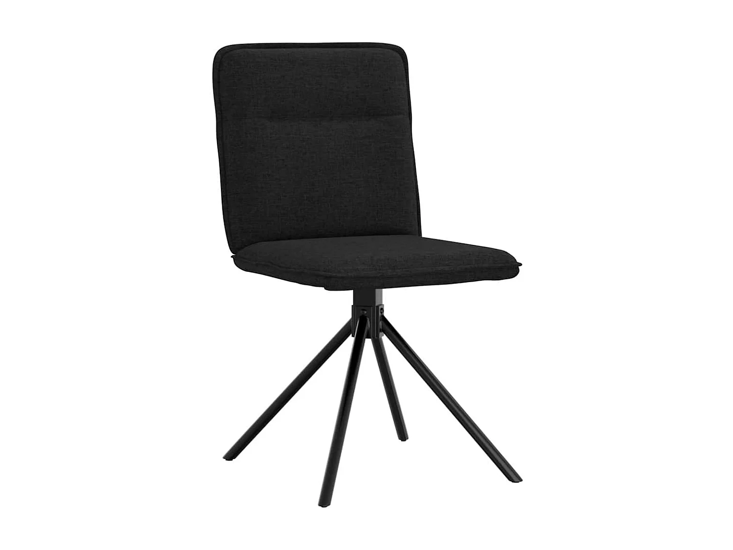 Chaises à manger lot de 4 noir tissu