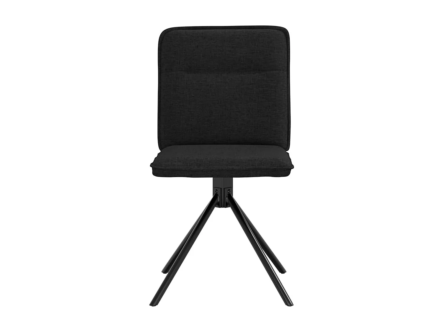 Chaises à manger lot de 4 noir tissu