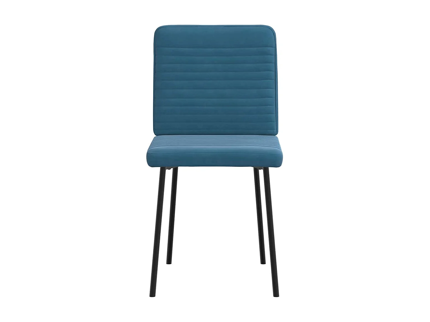 Cadeiras de jantar 4 peças veludo azul