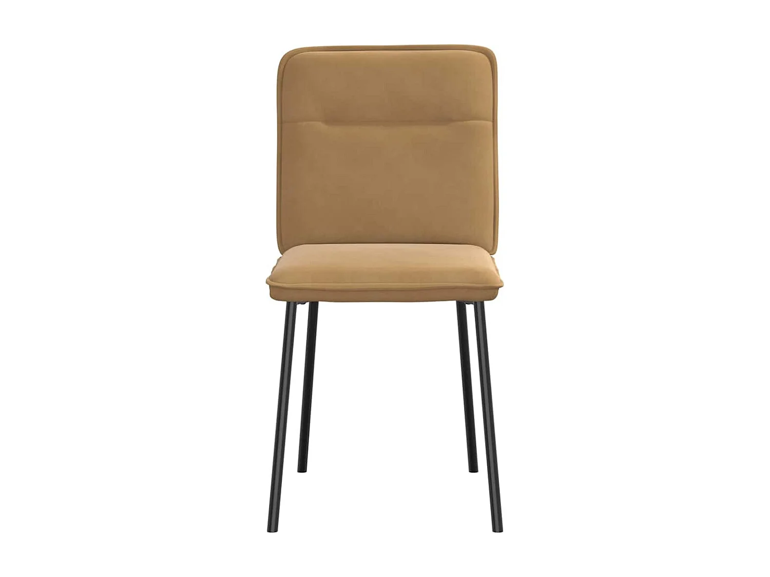 Chaises à manger lot de 4 marron velours