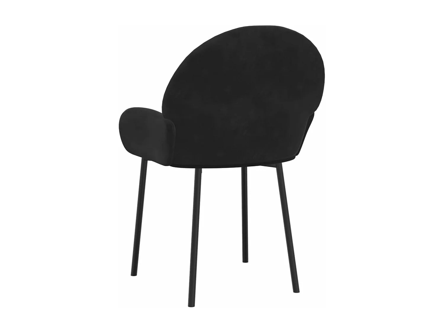 Chaises à manger lot de 2 Noir Velours