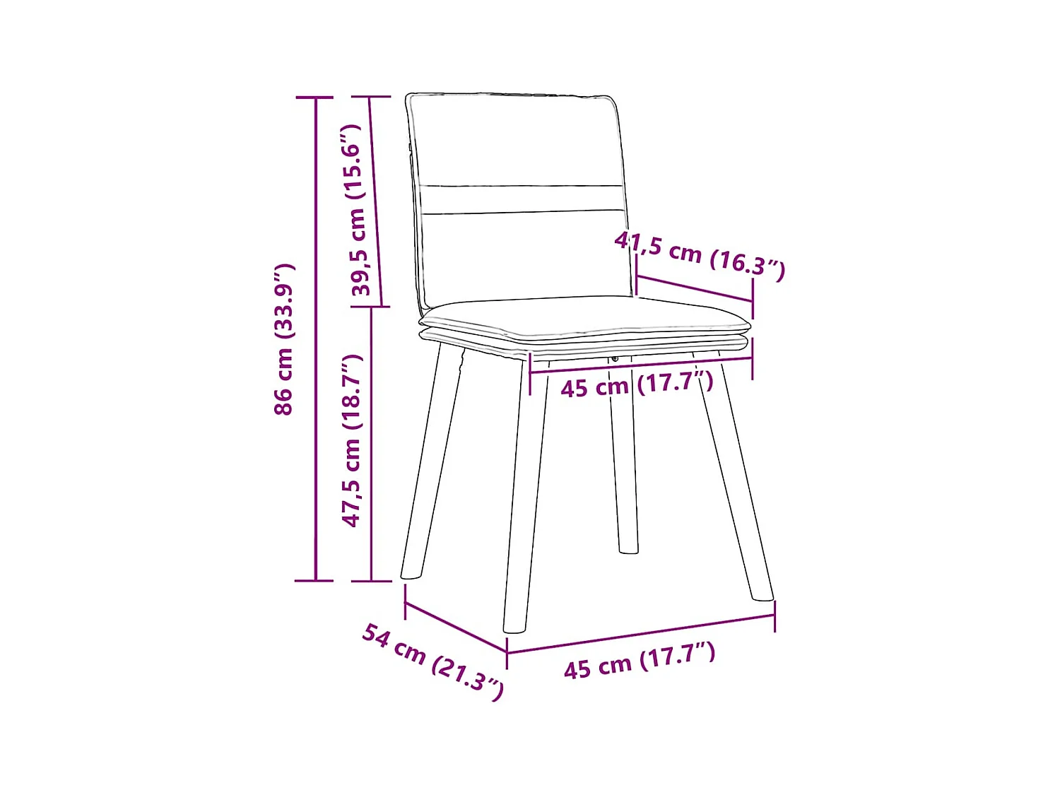 Chaises à manger lot de 4 taupe tissu