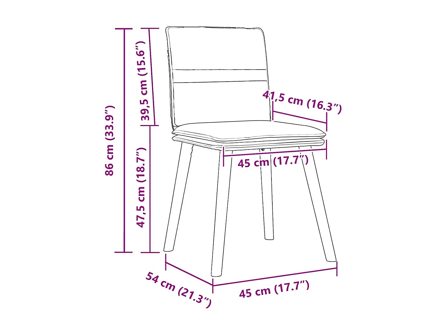 Chaises à manger lot de 4 taupe tissu