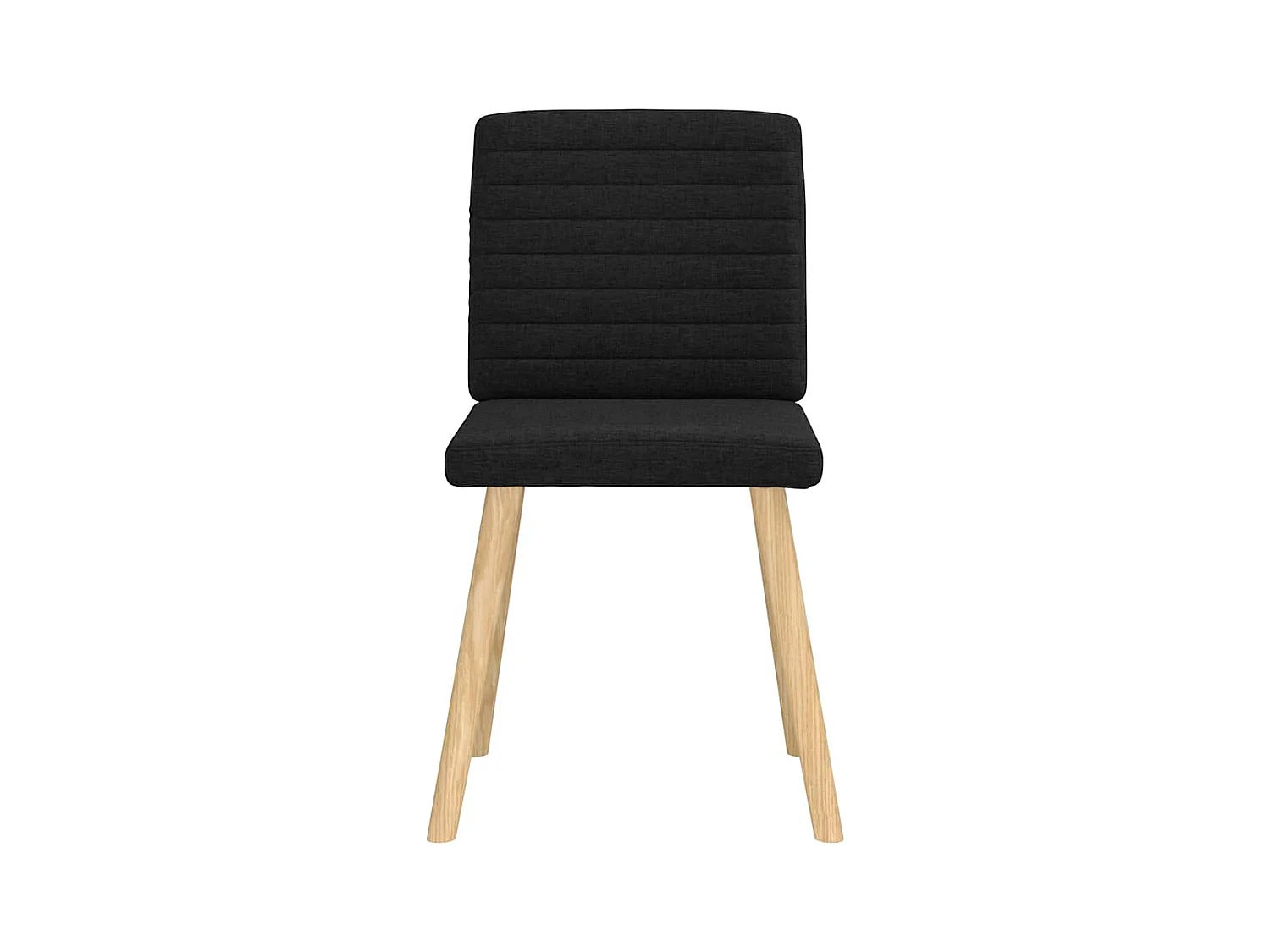 Chaises à manger lot de 2 noir tissu