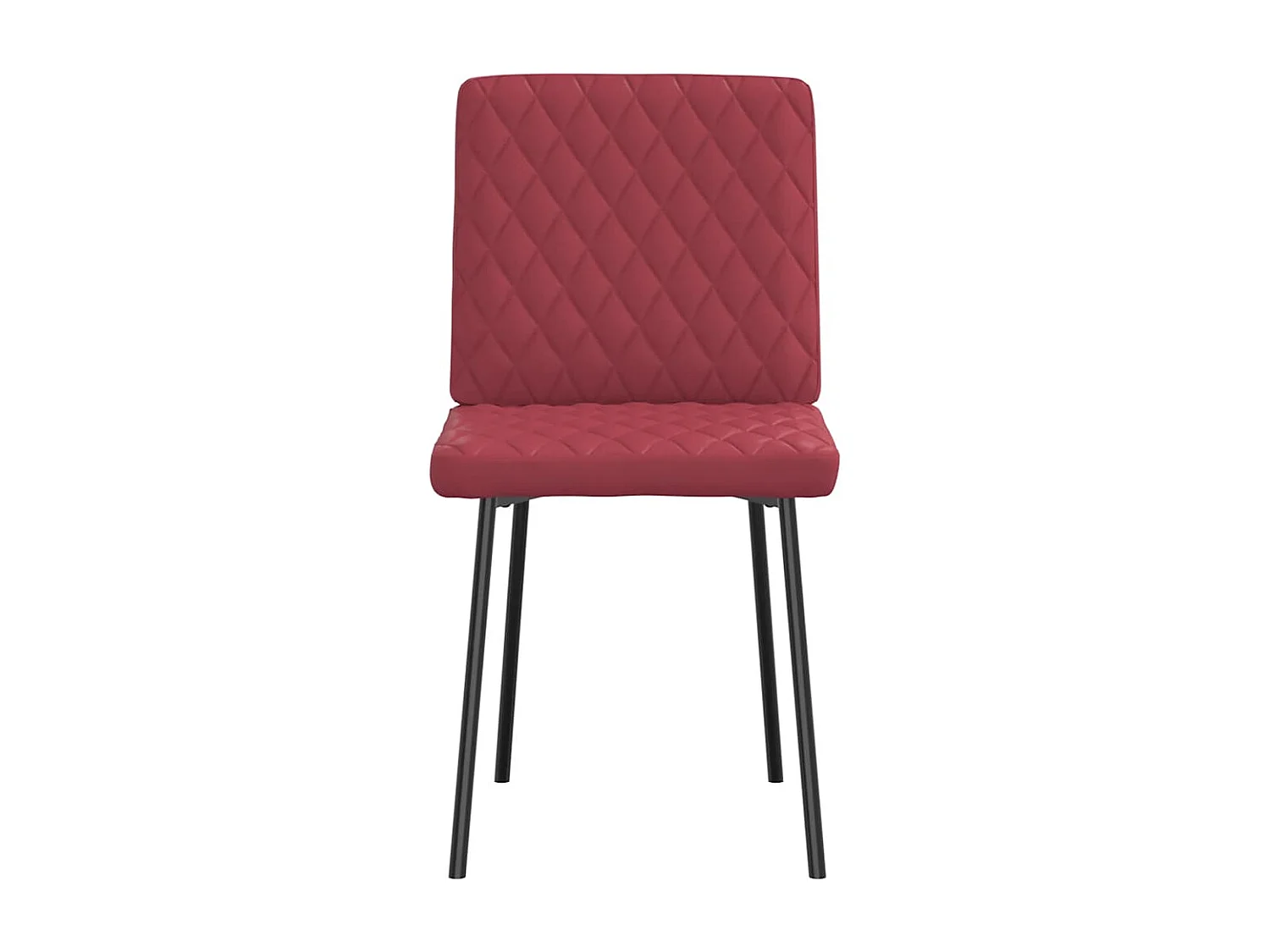 Chaises à manger lot de 2 rouge bordeaux similicuir