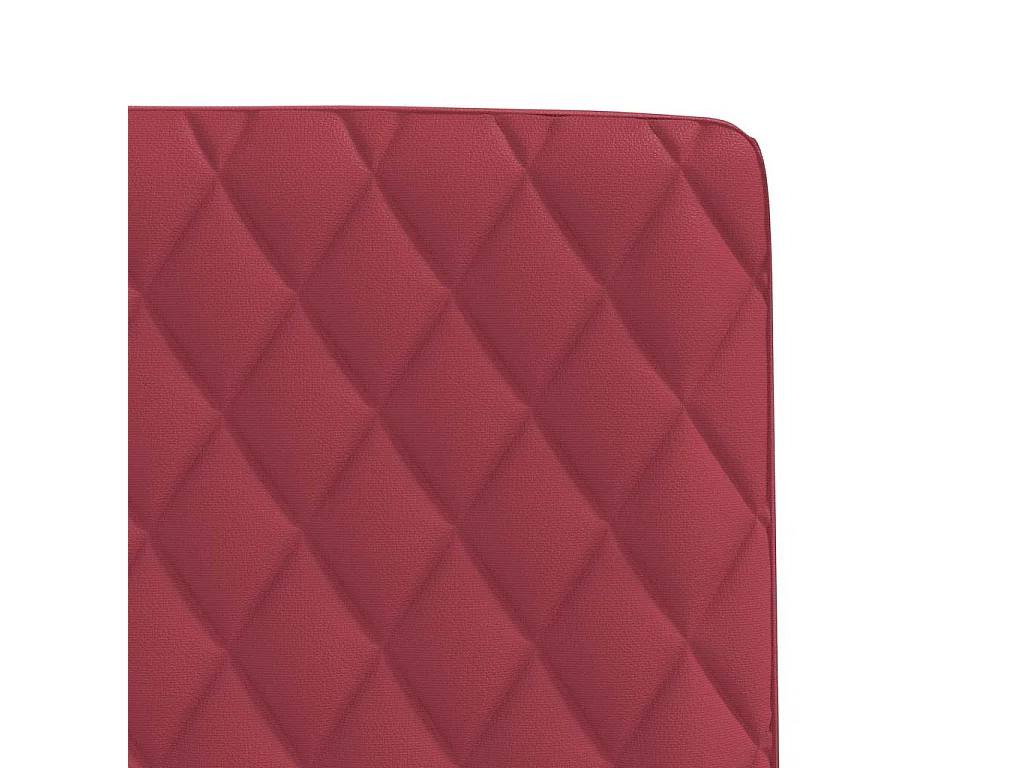 Chaises à manger lot de 2 rouge bordeaux similicuir