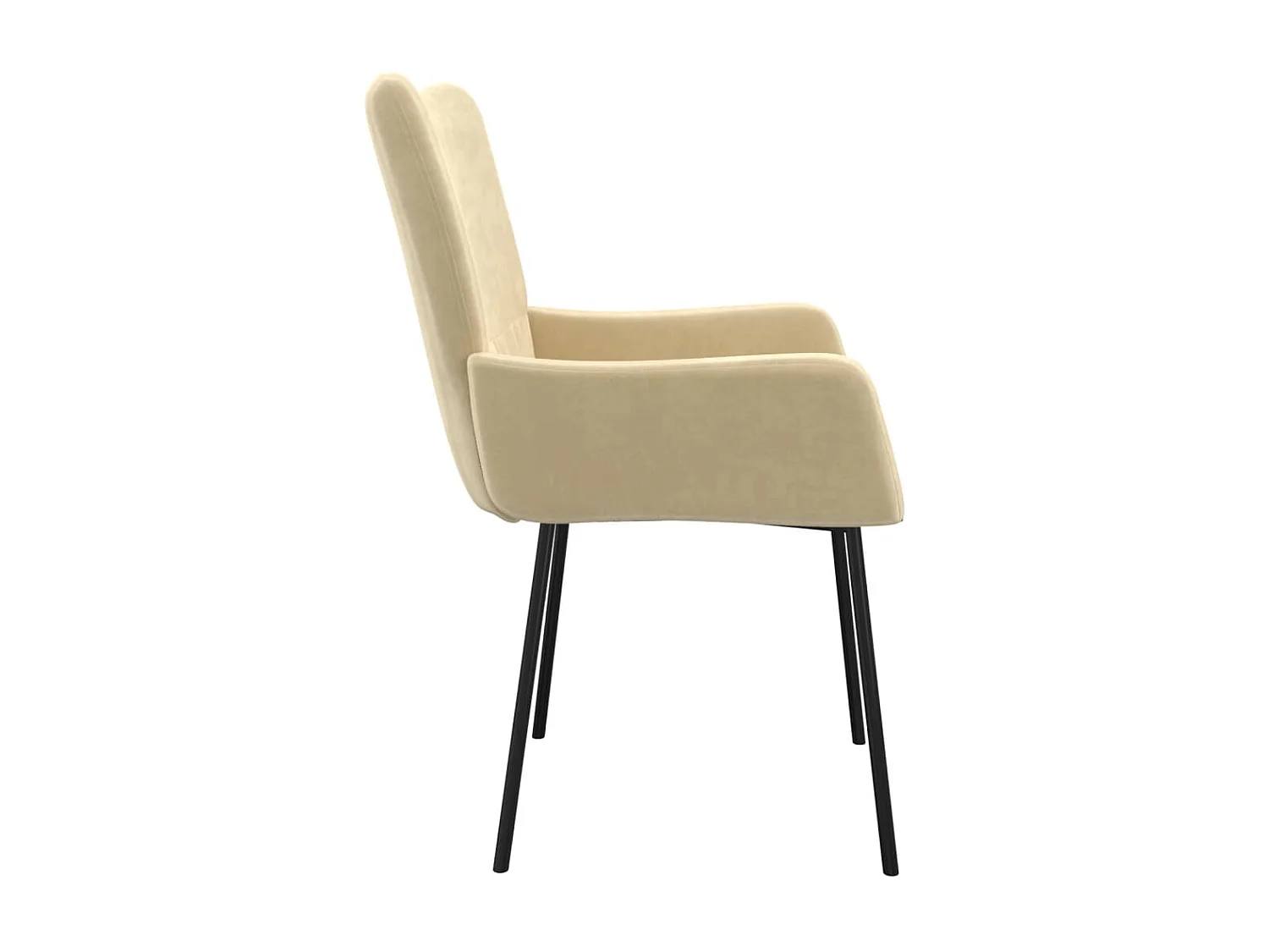 Chaises à manger lot de 2 Crème Velours