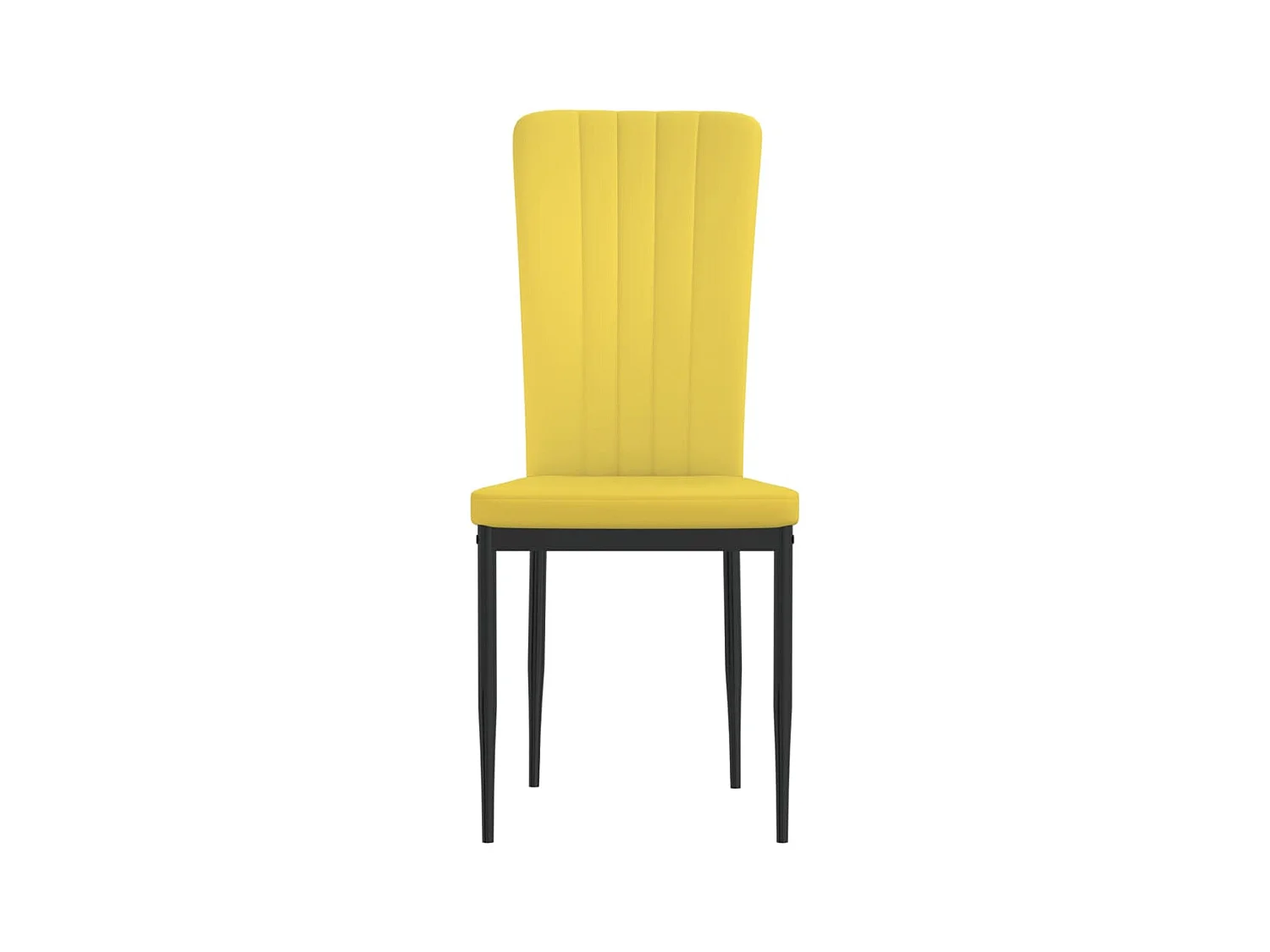 Chaises à manger lot de 4 Jaune moutarde Velours