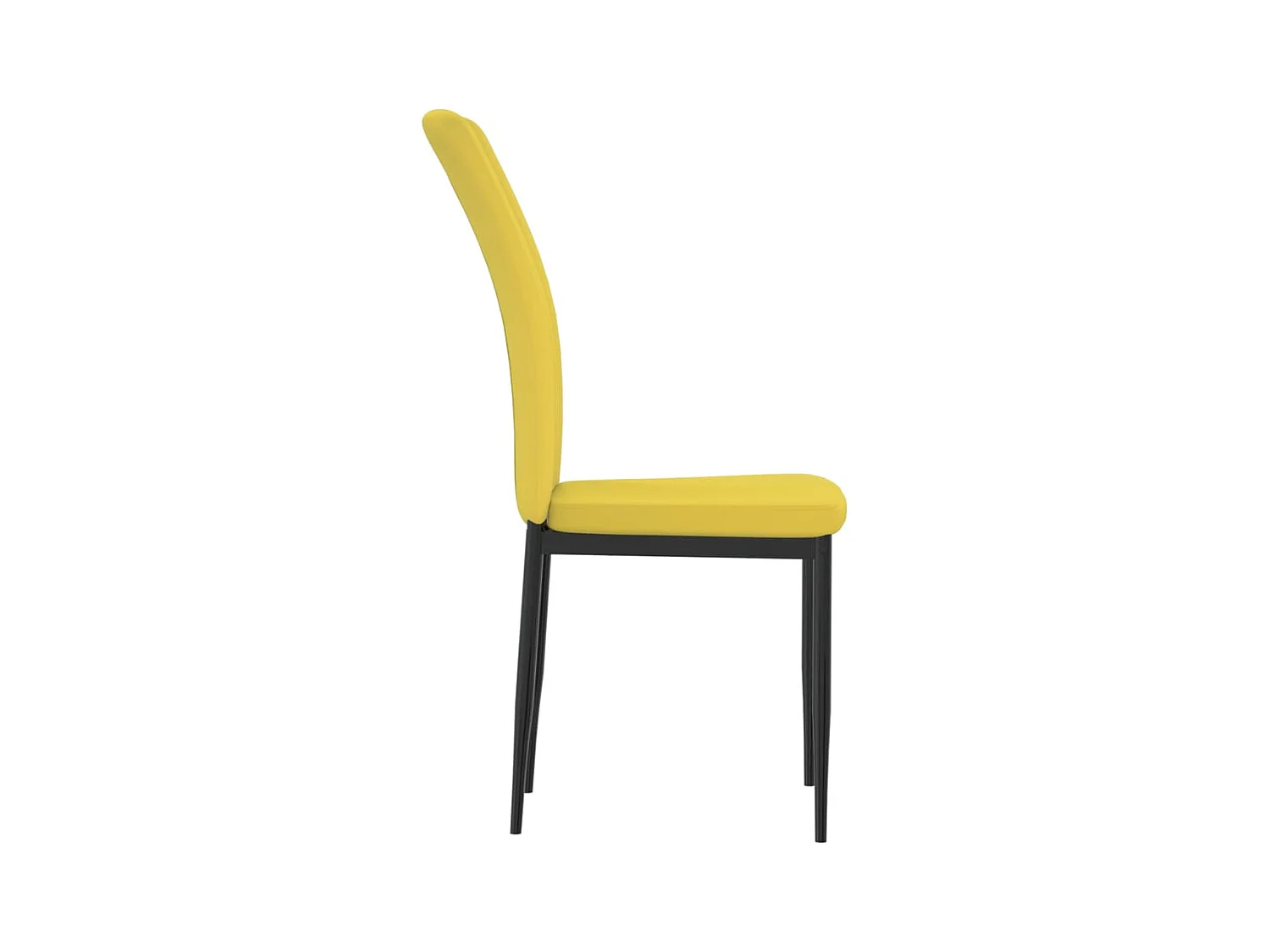 Chaises à manger lot de 4 Jaune moutarde Velours