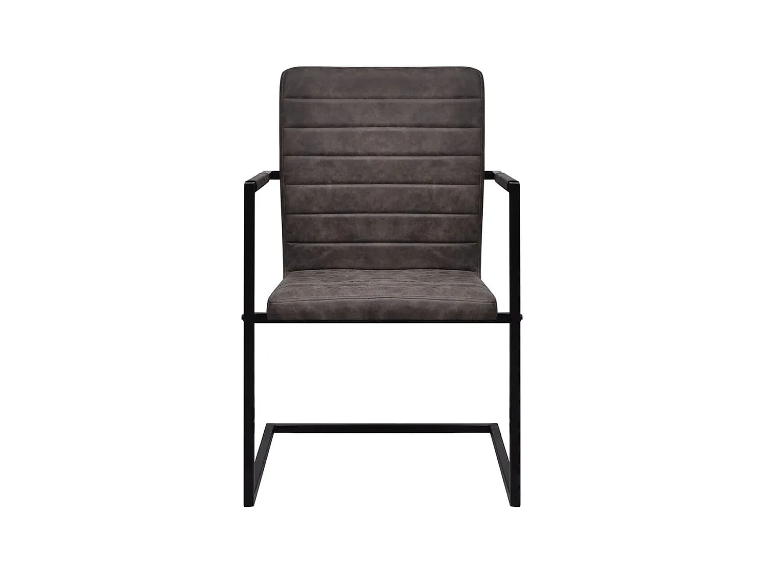 Chaises à manger cantilever lot de 6 marron similicuir