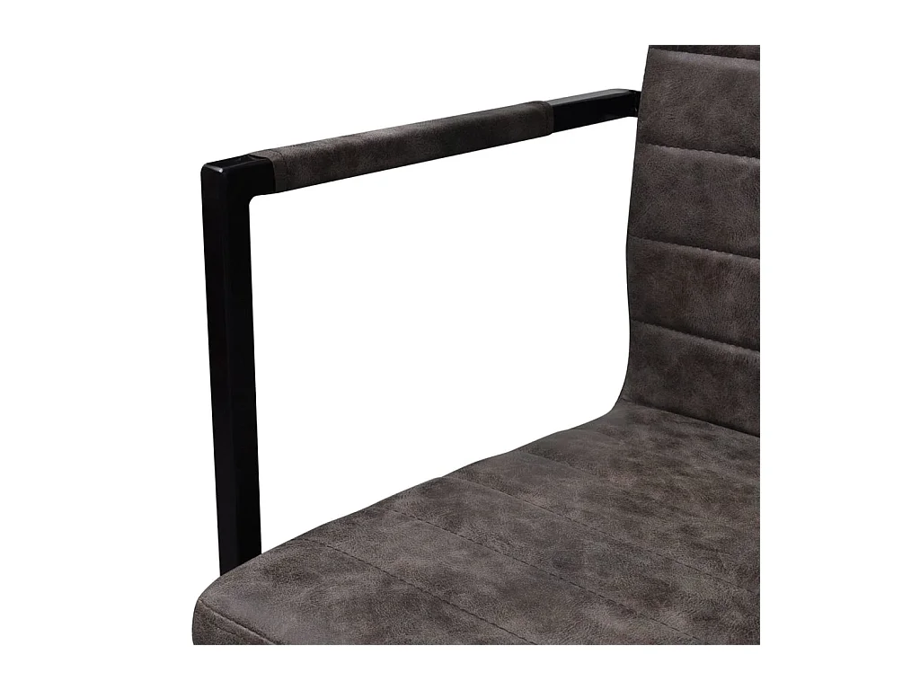 Chaises à manger cantilever lot de 6 marron similicuir
