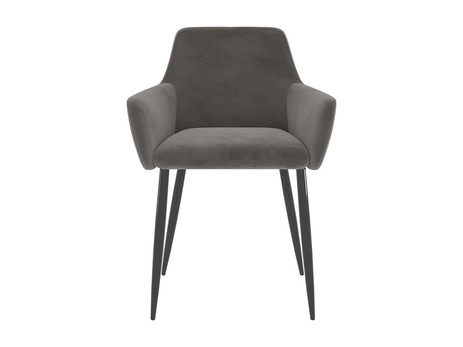 Sillas de comedor 2 unidades terciopelo gris oscuro