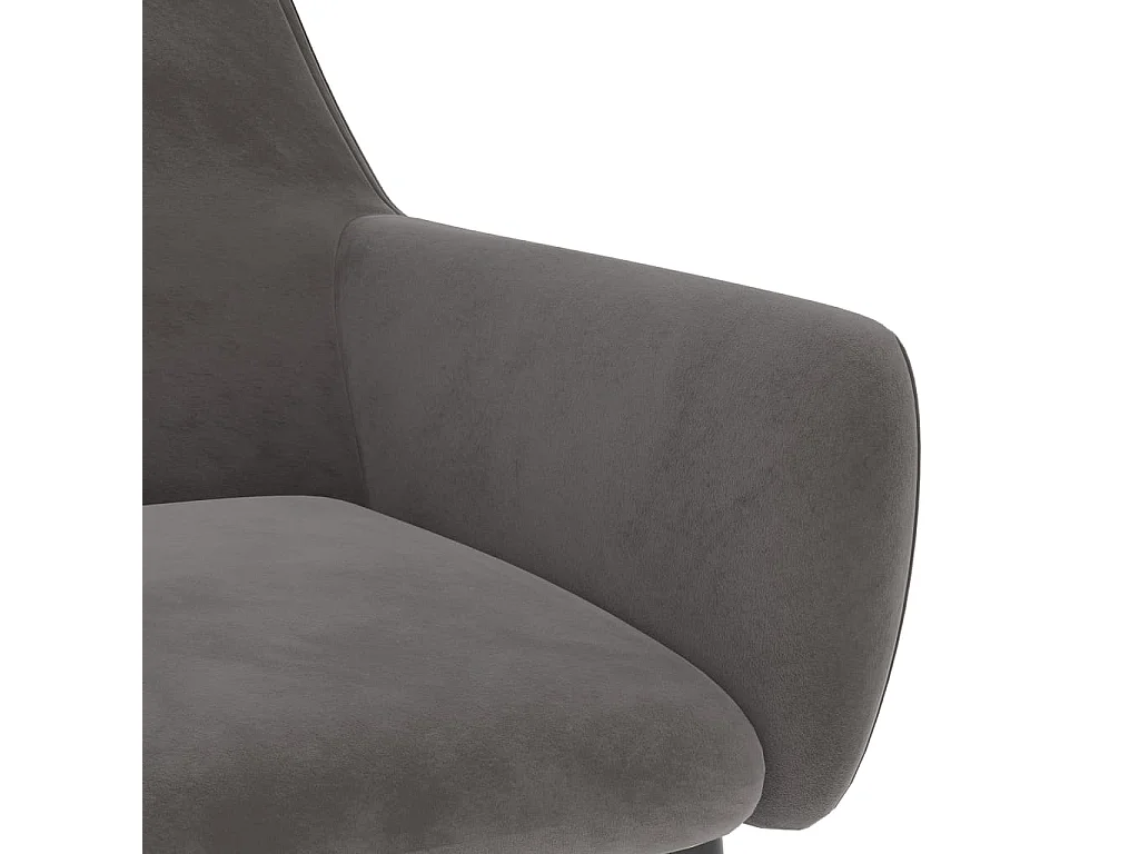 Sillas de comedor 2 unidades terciopelo gris oscuro